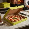KAPAK 25er Pizzakarton Grün 32x32x4 cm quadratisch für Produktbild-Vorschau 8