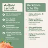 A split image comparing AniForte salmon oil with conventional oils, highlighting the benefits of AniForte. Produktbild-Vorschau