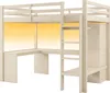 Lit mezzanine 140 x 200 cm avec étagères multifonctions et Voir les images du produit 9
