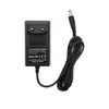 A black battery charger with a black cord and plug, isolated on a white background. Produktbild-Vorschau