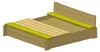 Wendi Toys Holz Sandkasten Maus mit Deckel Natur 117x117x39 Produktbild-Vorschau 5