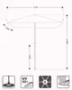 Sekey Rechteckiger Sonnenschirm 210x140 cm, Marktschirm mit Produktbild-Vorschau 2