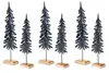 6er Set Tanne Deko-Aufsteller Metall Holz Schwarz Natur Produktbild-Vorschau 1