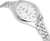 A close-up, angled shot of a silver Casio watch with a white face against a white background. Anteprima dell’immagine prodotto