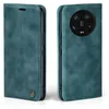 A teal flip case for a smartphone, shown from the front and side. Produktbild-Vorschau