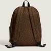 A brown backpack with a leopard print pattern is shown from the back. Podgląd zdjęcia produktu