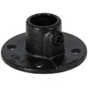 Rohrverbinder Fußplatte rund schwarz durchgehend 1/2" (21,3 Produktbild-Vorschau 1