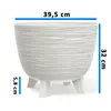 Vaso da fiori con gambe e rivestimento 39,5 cm Vaso per Anteprima dell’immagine prodotto 3