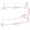 vidaXL 6-tlg. TV-Schrank-Set Weiß Holzwerkstoff -  TV-Möbel Produktbild-Vorschau 9