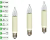 Three small candle-shaped light bulbs with cream-colored bases and clear glass tops, displayed against a white background. Text labels are present on the left side of the image. Produktbild-Vorschau