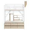 Merax Hochbett Etagenbett 140x200 cm mit LED und Produktbild-Vorschau 9