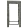 vidaXL Garten-Bartisch Grau 60,5x60,5x110,5 cm Poly Rattan Produktbild-Vorschau 4