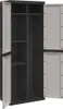 vidaXL Gartenschrank Grau und Schwarz 65x37x165 cm PP Produktbild-Vorschau 17