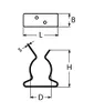 Bootshakenklemme, 50x19mm, Edelstahl A2 Produktbild-Vorschau 2