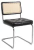 2er Set Esszimmerstühle Rattan Schwarz Modern Polster Produktbild-Vorschau 12