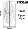 A garment bag with a jacket inside, along with text indicating size and quantity. Produktbild-Vorschau