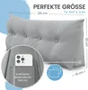 ELONEO Rückenkissen 140 cm breit, Keilkissen für Bett und Produktbild-Vorschau 3