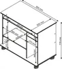 PC-Tisch 90 x 50 cm Computertisch Bürotisch Schreibtisch Produktbild-Vorschau 6