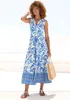 LASCANA Maxikleid mit Blumenprint und kurzer Knopfleiste Produktbild-Vorschau 5