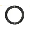 A coiled black cable with gold metal ends on a white background. Produktbild-Vorschau