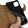 A hand is shown inserting a phone into a black protective case. Produktbild-Vorschau