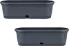 2x Pflanzkübel Blumenkasten Blumentopf Blumenkübel länglich Produktbild-Vorschau 1