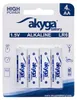 Pile alcaline AA LR6 Akyga AKY2068 1.5V / 3050mAh 4pcs Voir les images du produit 1
