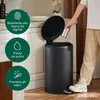 CASABEL Pattumiera, 50L, nero, acciaio inox, 100% acciaio Anteprima dell’immagine prodotto 3