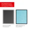 Two air filters are shown side-by-side against a white background. Text above describes the set. Produktbild-Vorschau