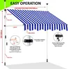 Tenda da sole per balcone Tenda a morsetto 150-400cm LED Anteprima dell’immagine prodotto 7