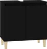vidaXL Waschbeckenunterschrank Schwarz 58x33x60 cm Produktbild-Vorschau 1