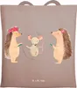 Mr. & Mrs. Panda Tote Bag Igel Seilhüpfen - Braun Pastell - Produktbild-Vorschau 1