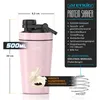 Arendo Protein Shaker Edelstahl, Eiweißshaker 500 ml, Produktbild-Vorschau 2
