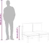 Gartensofa ohne Armlehnen mit Kissen 2-Sitzer Massivholz Produktbild-Vorschau 7