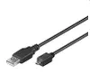 A black USB cable with a standard USB-A connector on one end and a micro-USB connector on the other, shown against a white background. Náhled obrázku produktu