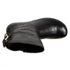 A black leather boot shown from a top-down perspective. Produktbild-Vorschau