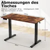 Biurko COSTWAY 120x60cm z regulacją wysokości, elektryczne Podgląd zdjęcia produktu 3