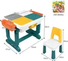 NAIZY Kindertisch mit Stühle Set 5-in-1 Kinder Tisch Stuhl Produktbild-Vorschau 5