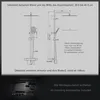 Technical drawing and diagram of a shower system with dimensions and mounting instructions, along with an image of included accessories. Anteprima dell’immagine prodotto