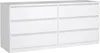 Commode double NAIA Commode Buffet Sideboard Blanc brillant Voir les images du produit 1