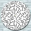 Wanduhr aus Glas Rund fi 30 Memphis Schwarz-Weiß Quarz Deko Produktbild-Vorschau 1