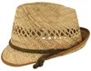 Kinder Strohhut Trilby mit brauner Kordel von Hut-Breiter in beige Náhled obrázku produktu