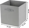 Kallax Box, Aufbewahrungsbox aus Kord, grau 31x31x31cm Produktbild-Vorschau 2