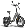 A studio shot of a gray electric fat tire bicycle against a white background. Produktbild-Vorschau