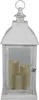 XXL Lanterne Vintage | Photophore blanc avec 3 bougies LED Voir les images du produit 4