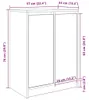 vidaXL Botník betonový šedý 57x34x76 cm materiál na bázi Náhled obrázku produktu 8
