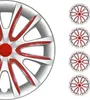 4x Radkappen 14 zoll Grau & Rot Produktbild-Vorschau 1