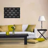Wallario Poster - Grau-schwarzes Blumenmuster Damast, Produktbild-Vorschau 2