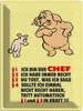 vianmo Blechschild 40x30 cm Ich bin der Chef (Schweine) Produktbild-Vorschau 1