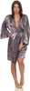 Damen Morgenmantel kurzer Kimono in Satin-Optik Spitze; Produktbild-Vorschau 1